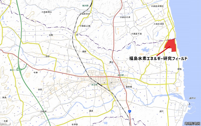 福島水素エネルギー研究フィールド地図