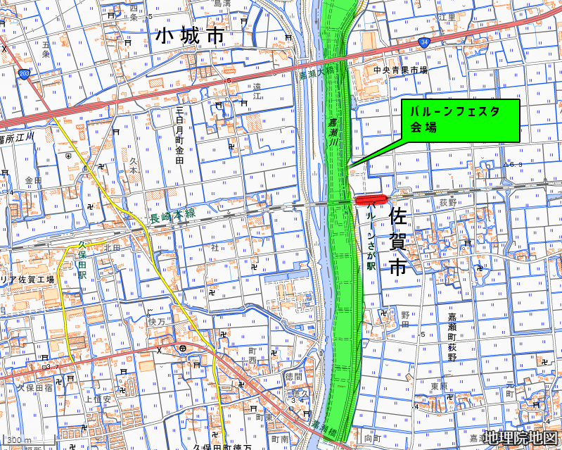 佐賀インターナショナル・バルーンフェスタ会場（GoogleMaps）