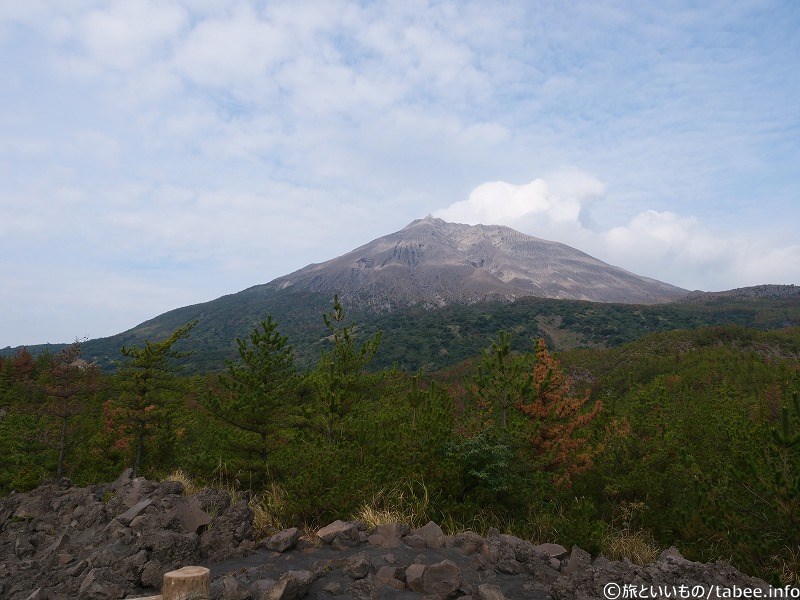 時々見える桜島の噴煙