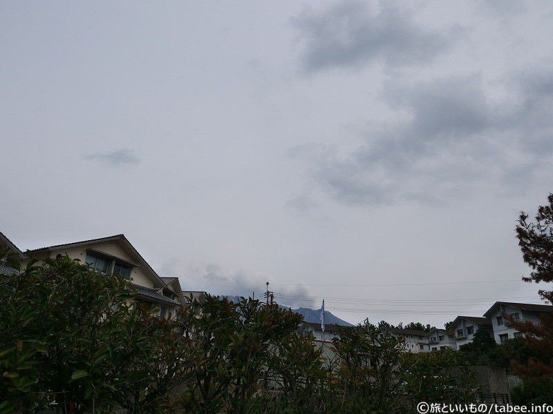 駐車場から見える桜島