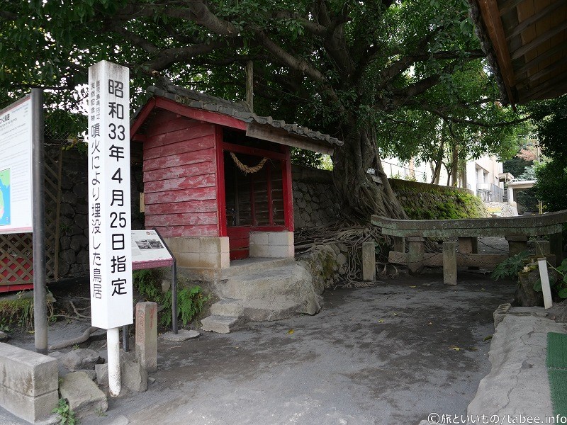 埋没した鳥居