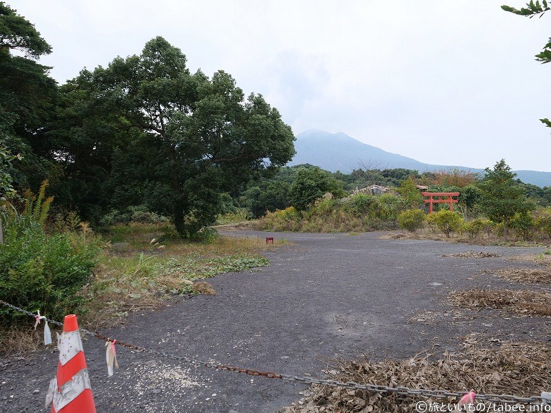 鳥居と桜島