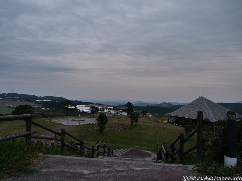 輝北天球館の駐車場から眺めた輝北うわば公園