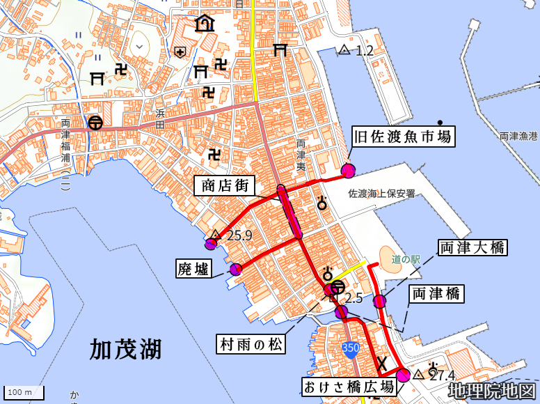 両津周辺地図(GoogleMaps)