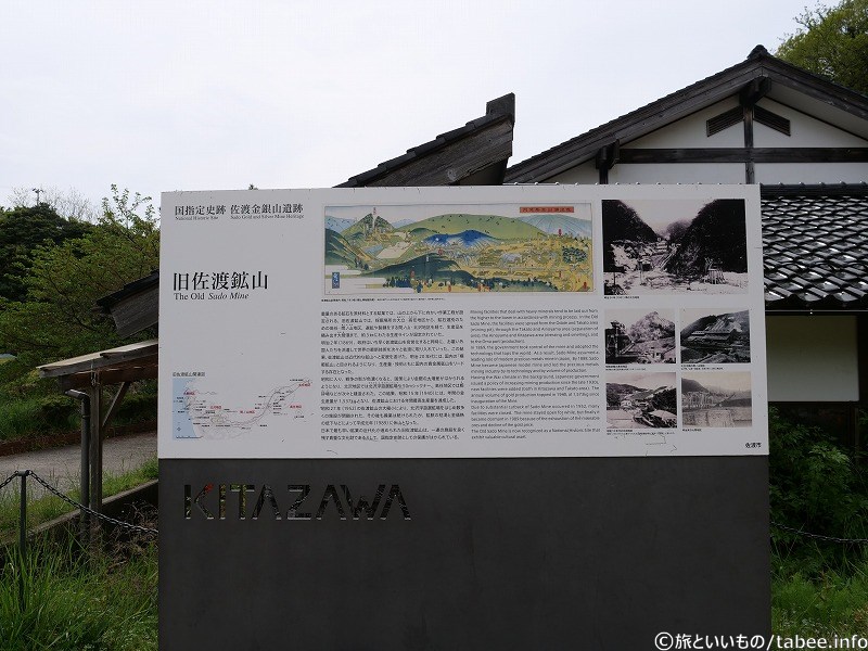 旧佐渡鉱山案内板