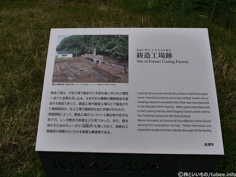 鋳造工場跡案内板