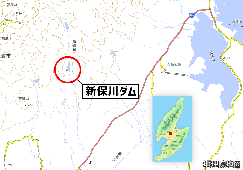 新保川ダム（GoogleMaps）