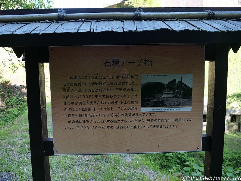 石積アーチ橋案内板