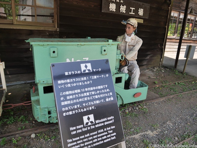 窓ガラスの三菱マーク