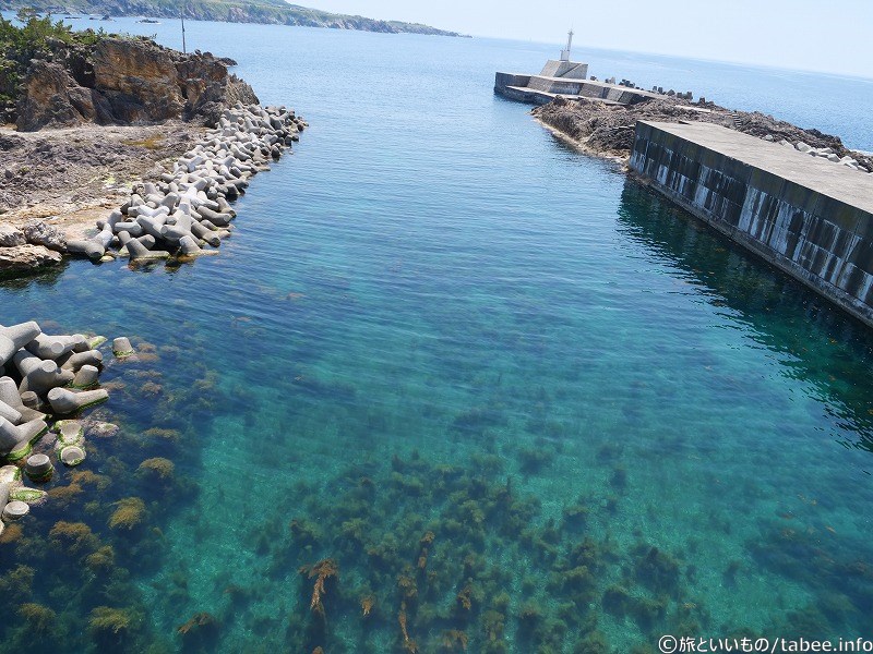 海側の防波堤